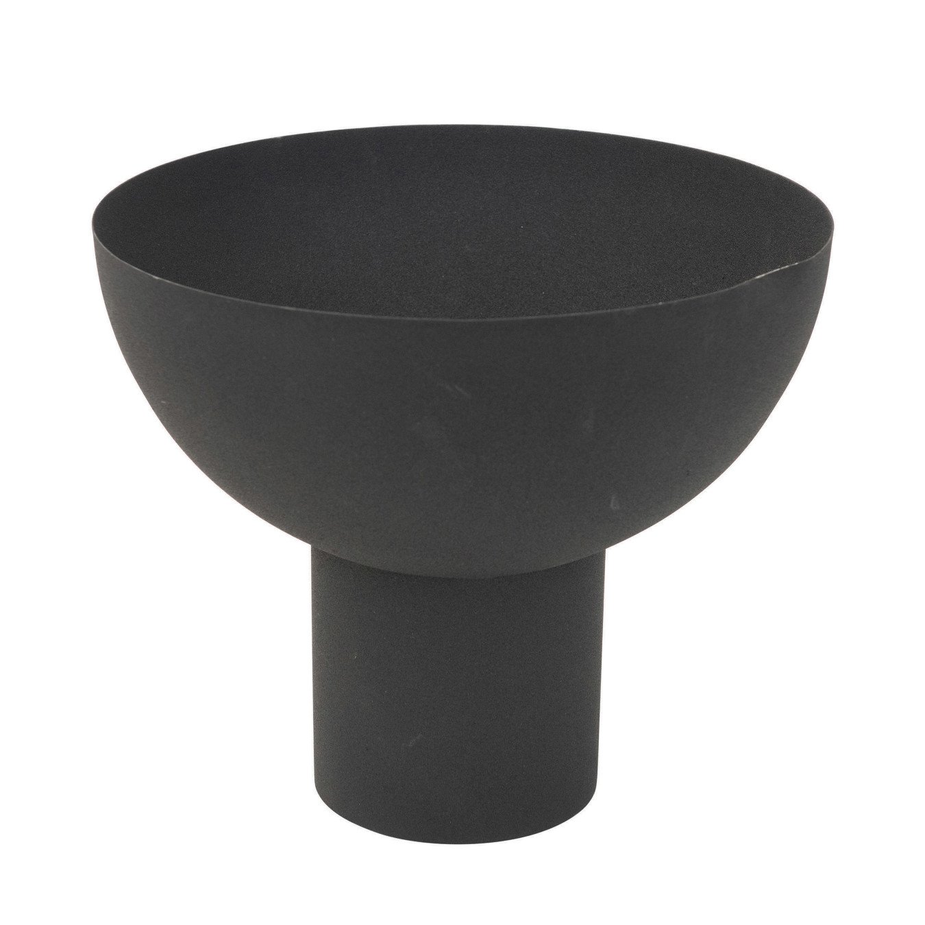 Decorative Metal Footed Bowl, Black