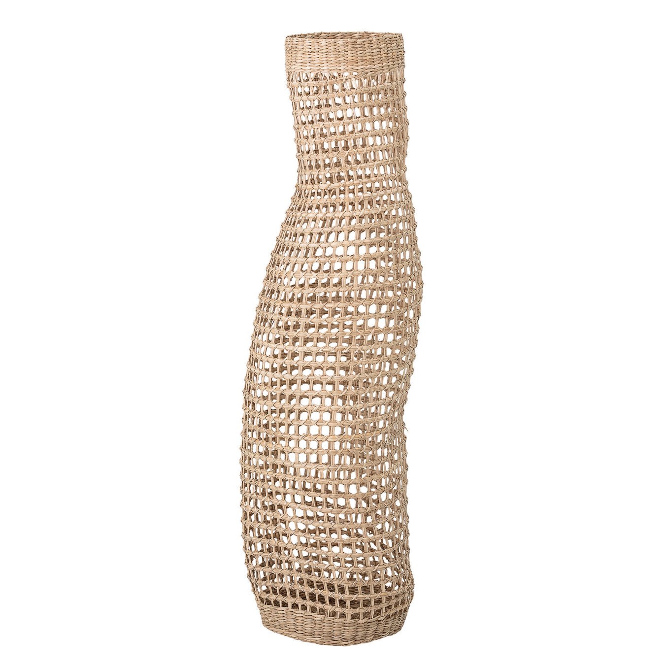 Decorative 34.75" Handwoven Natural Seagrass Vase