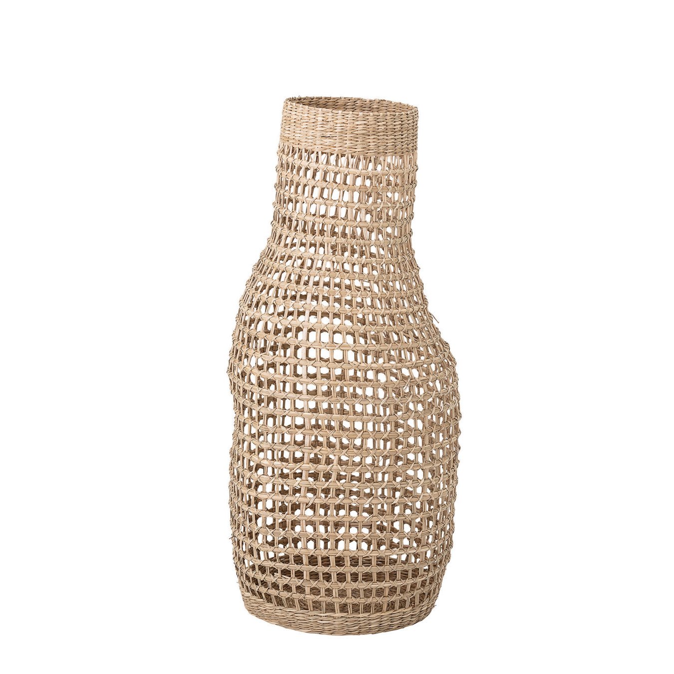 Decorative 28.25" Handwoven Natural Seagrass Vase