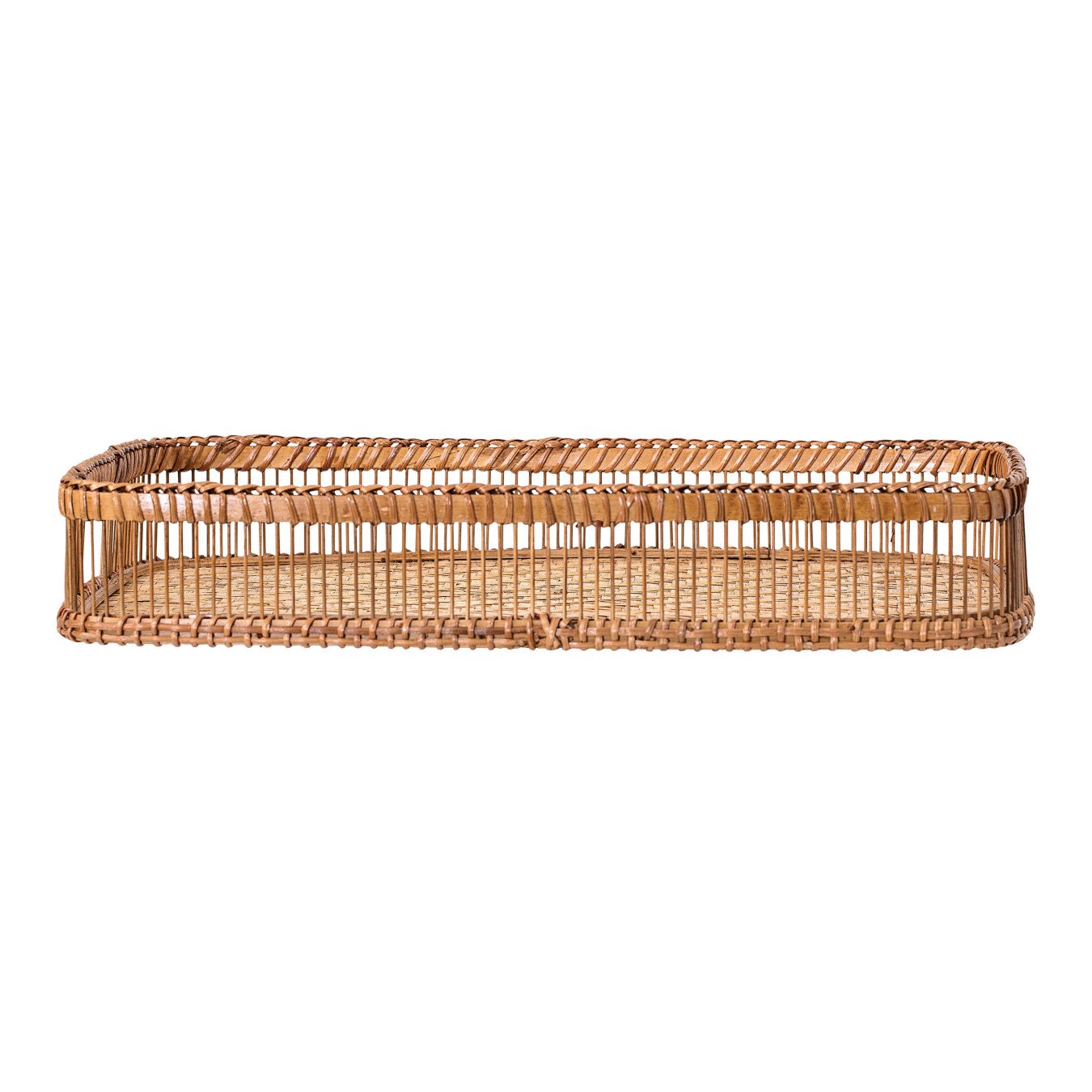 Beige Bamboo Tray with Handles