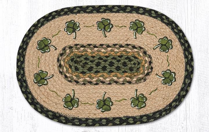 Shamrock Oval Braided Placemat 13"x19"