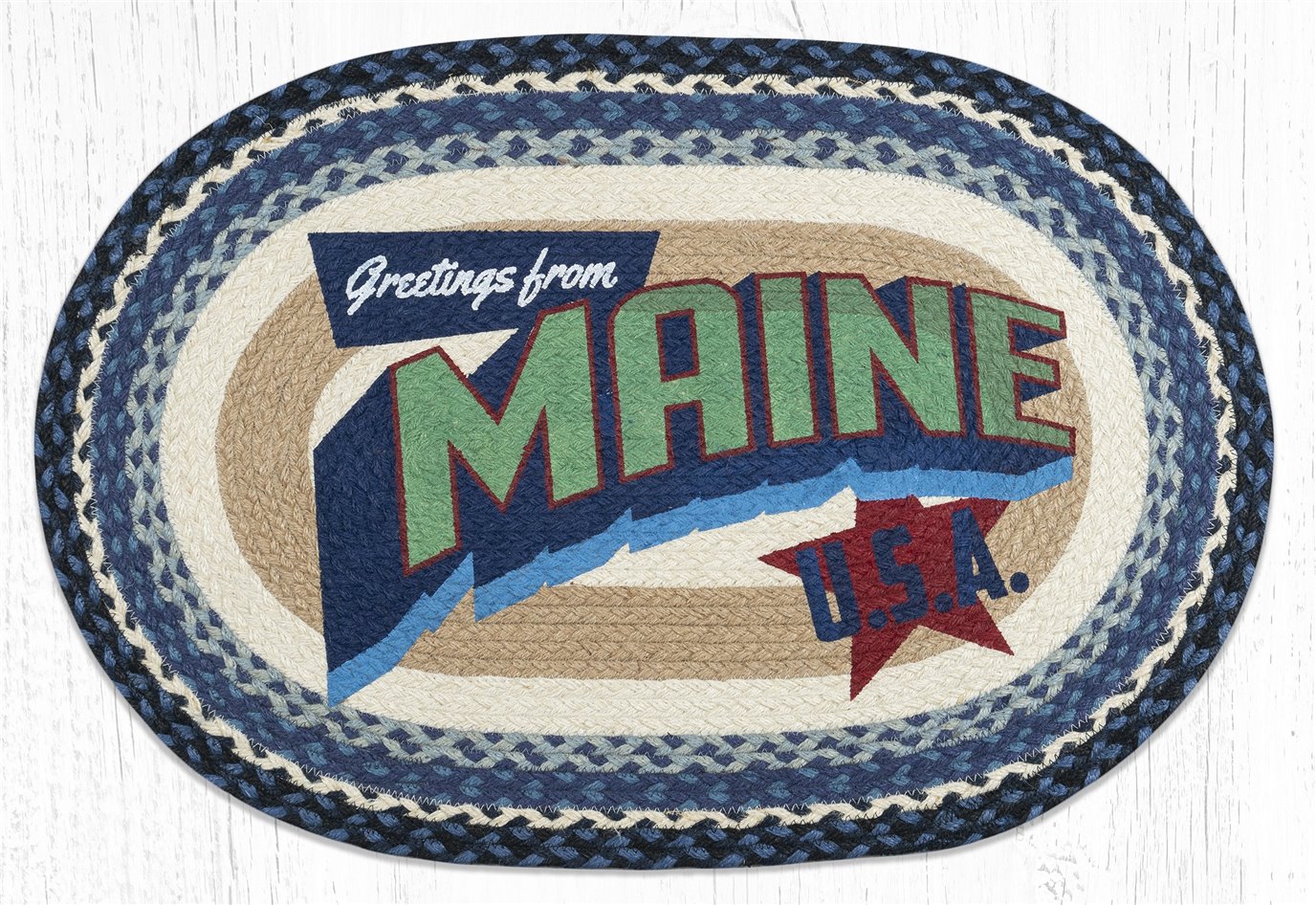 Maine Oval Braided Rug 20"x30"
