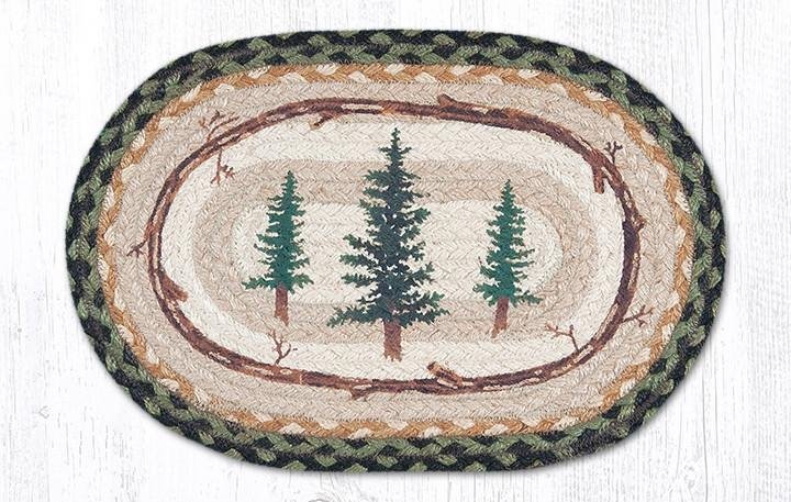 Tall Timbers Printed Oval Braided Swatch 10"x15"