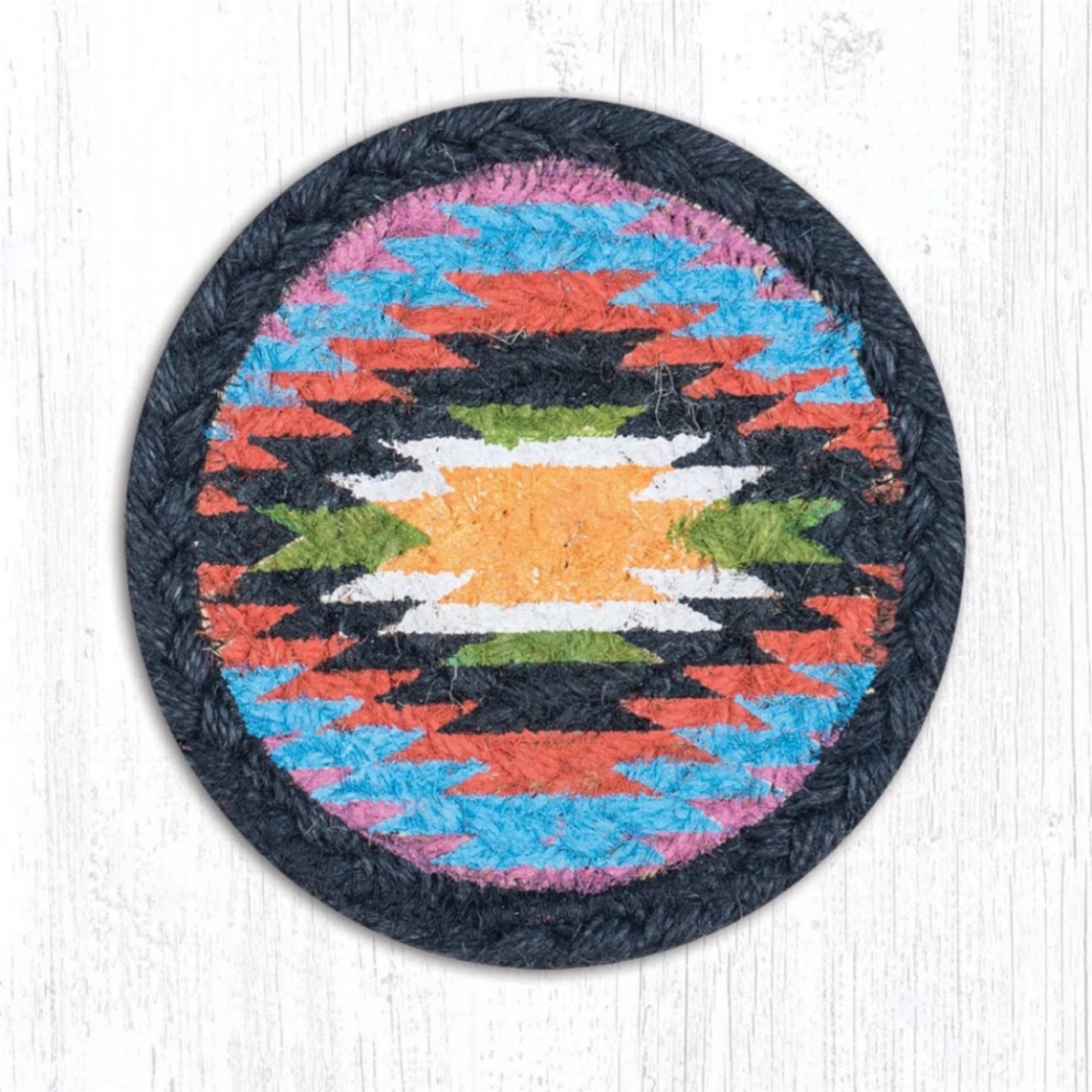Native Printed Braided Coaster 5"x5" Set of 4