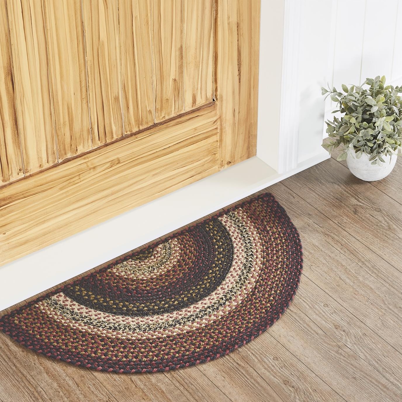 Beckham Farmhouse Style Braided Rug with Rug Pad by Oak & Asher