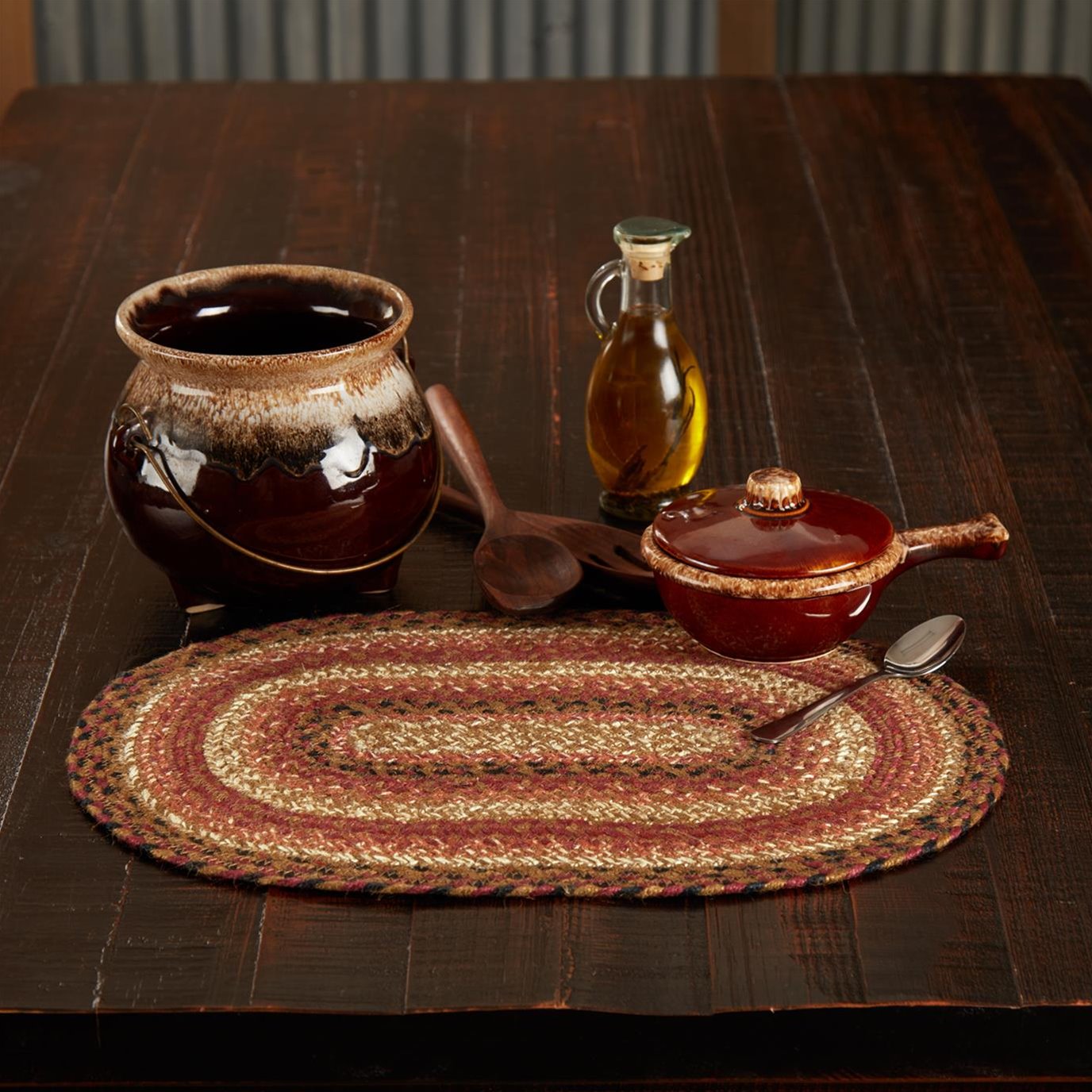 Ginger Spice Jute Oval Placemat 12x18