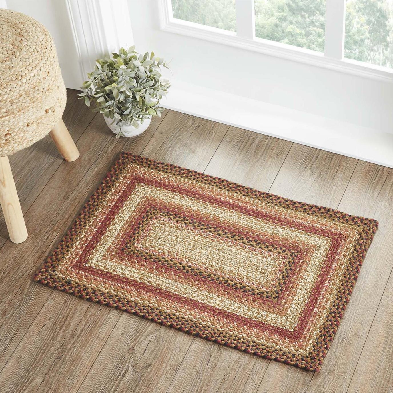 Ginger Spice Jute Rug Rect w/ Pad 20x30