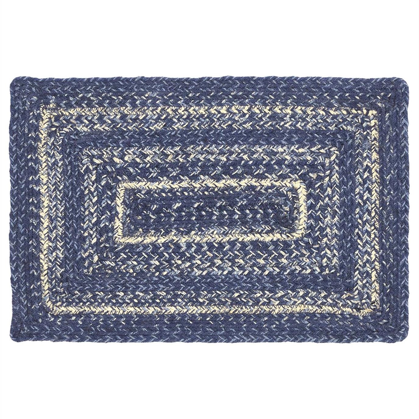 Great Falls Blue Jute Rect Placemat 10x15