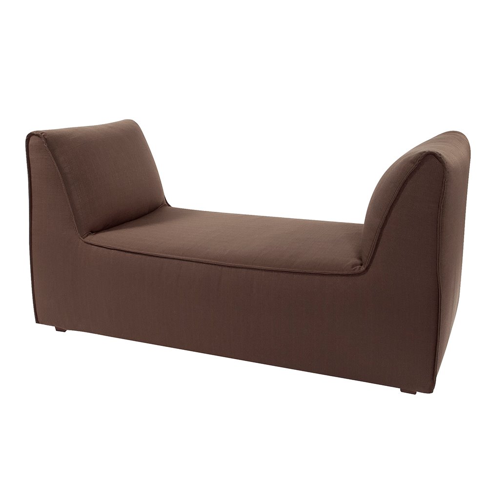 Howard Elliott Pod Bench Textured Solid Sterling Chocolate Complete Bench