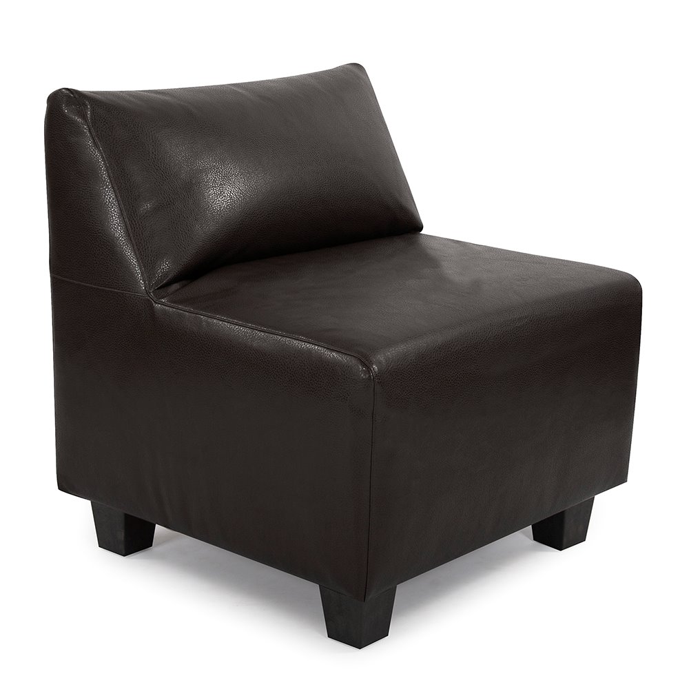 Howard Elliott Pod Chair Faux Leather Avanti Black Complete Chair