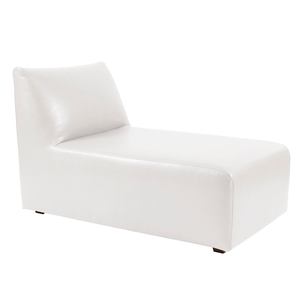 Howard Elliott Pod Lounge Cover Faux Leather Avanti White - Cover Only, Base Not Included