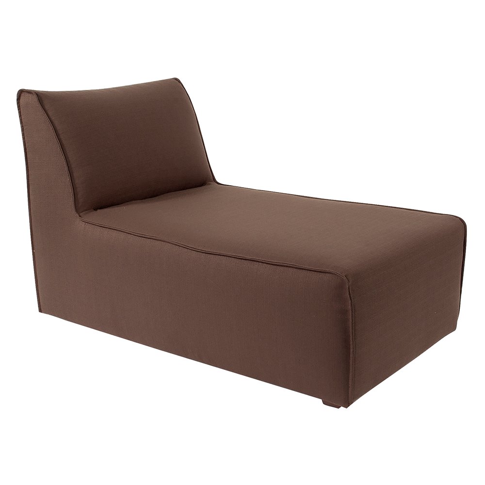 Howard Elliott Pod Lounge Textured Solid Sterling Chocolate Complete Bench