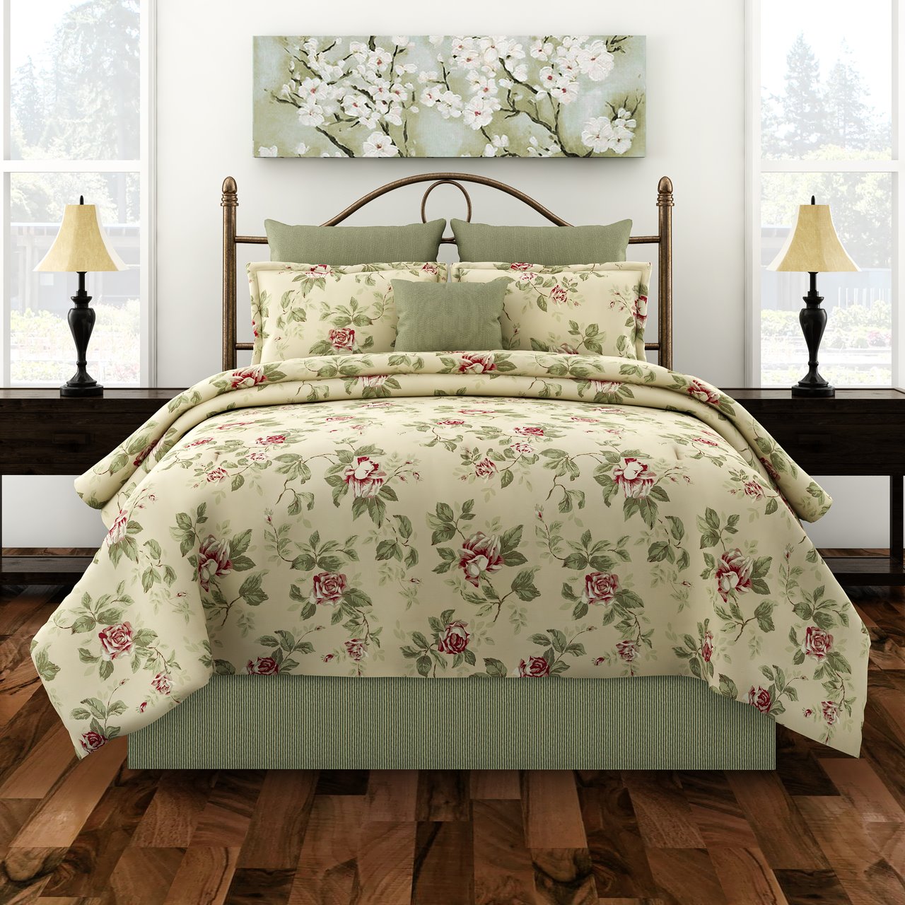 Country Rose Daybed 4 Piece Comforter Set