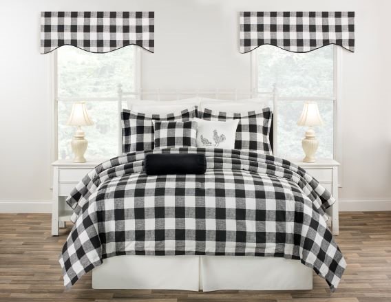 Cottage Classic Black 3 Piece Queen Comforter Set