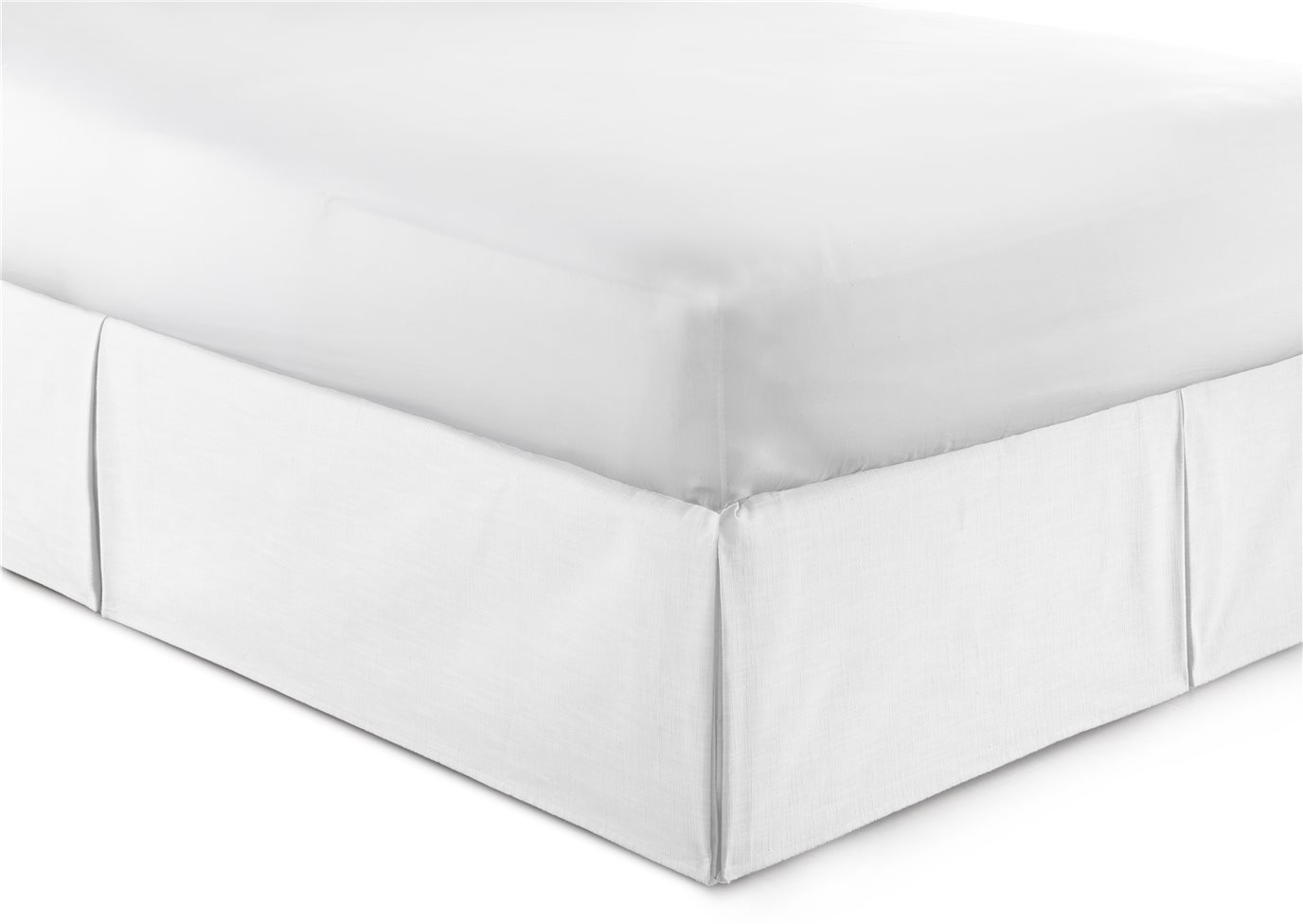 Cambric White Bedskirt 15" Drop King