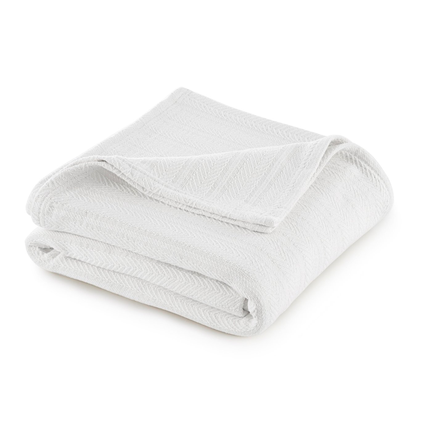 Vellux Cotton King White Blanket