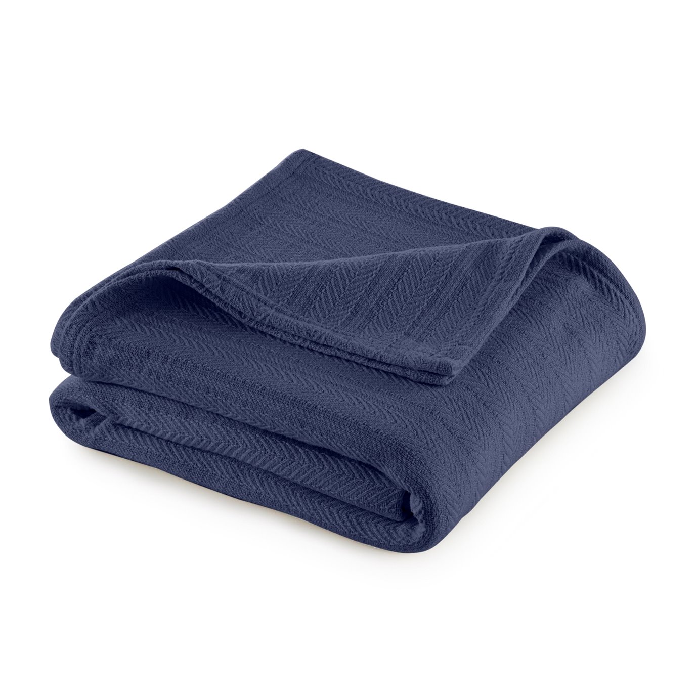 Vellux Cotton King Indigo Blue Blanket