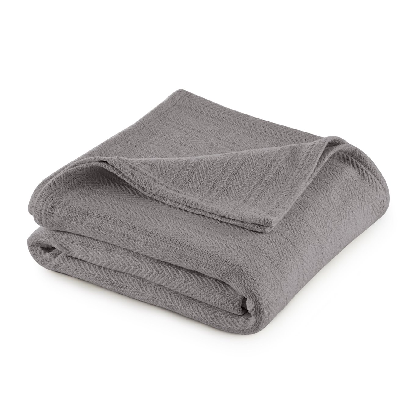 Vellux Cotton Full/Queen Gray Blanket