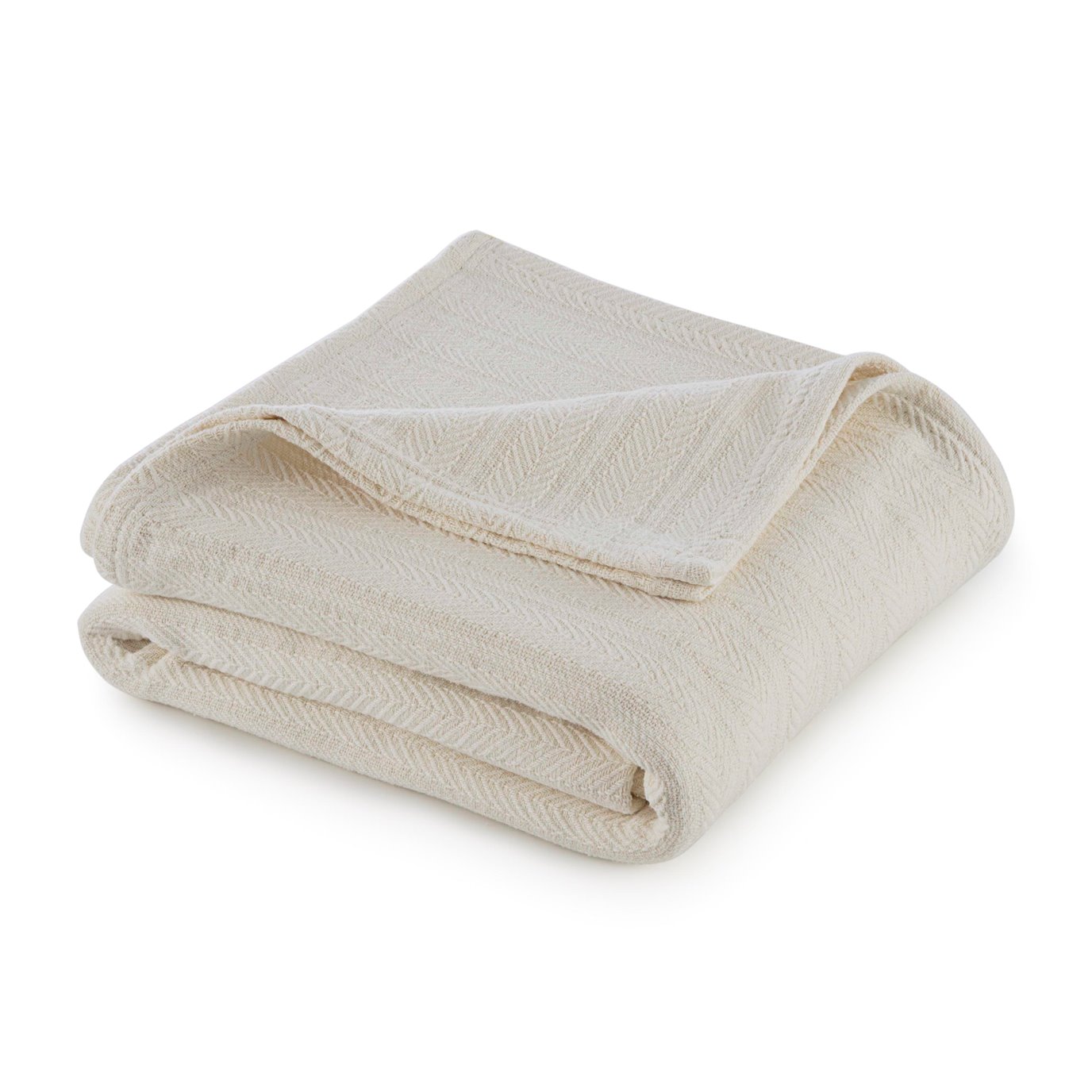 Vellux Cotton Full/Queen Ecru Blanket