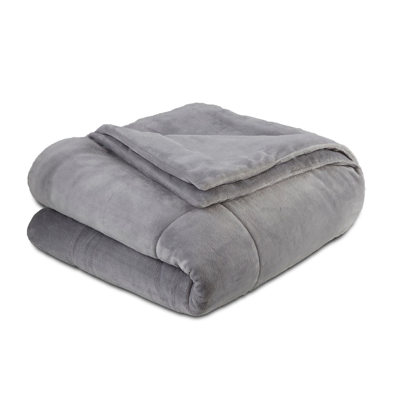 Vellux PlushLux Filled King Gray Blanket