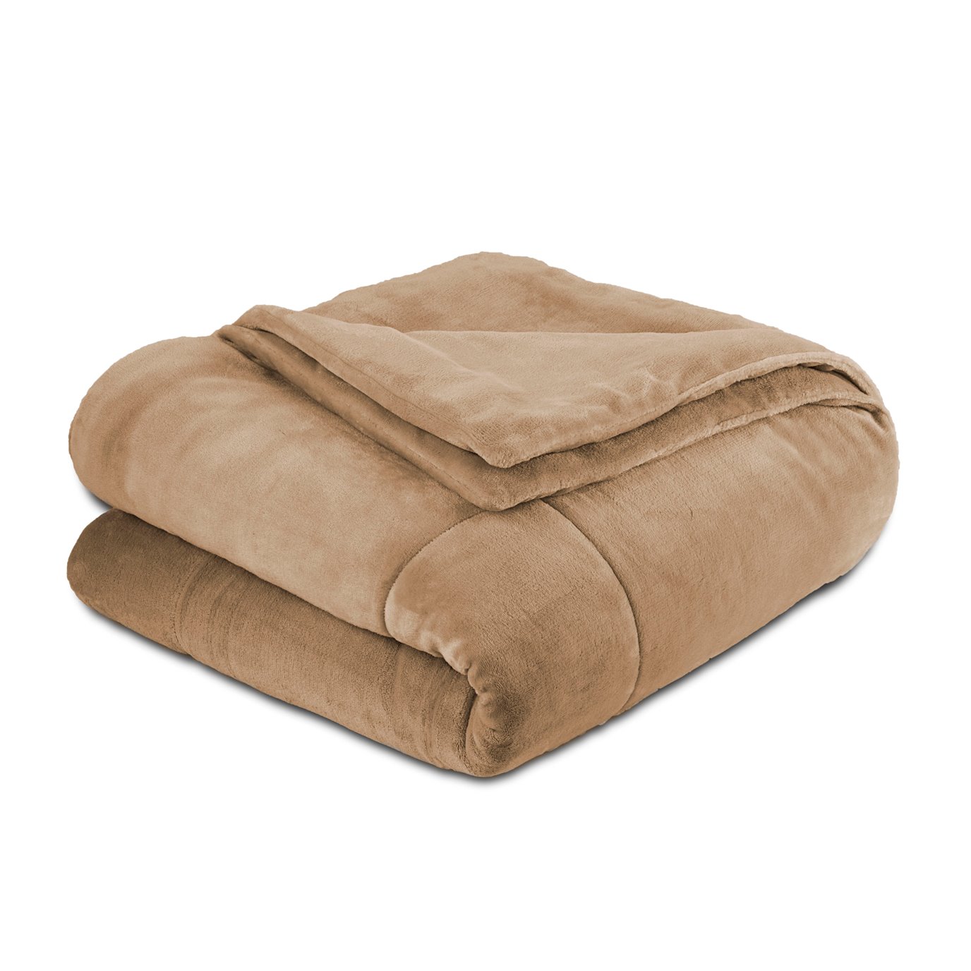 Vellux PlushLux Filled Full/Queen Sand Blanket