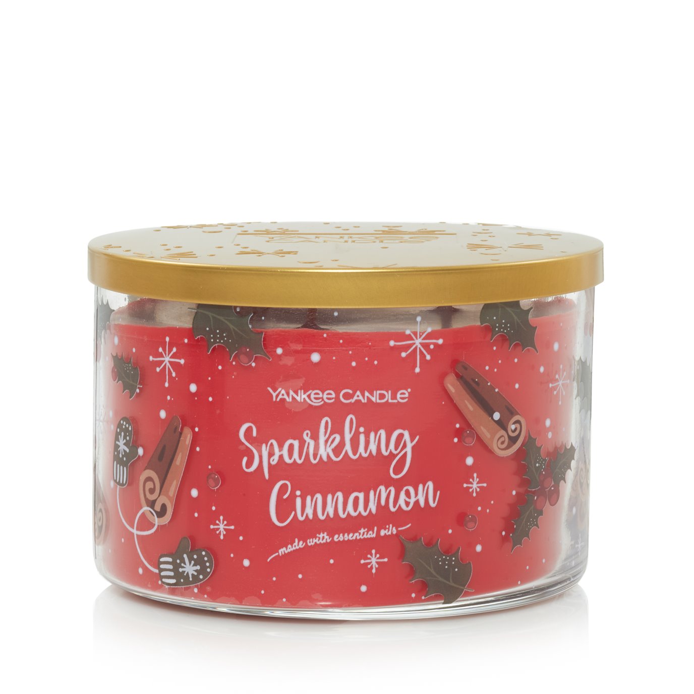 Yankee Candle Sparkling Cinnamon Limited Edition 3-Wick Holiday Tumbler Candle