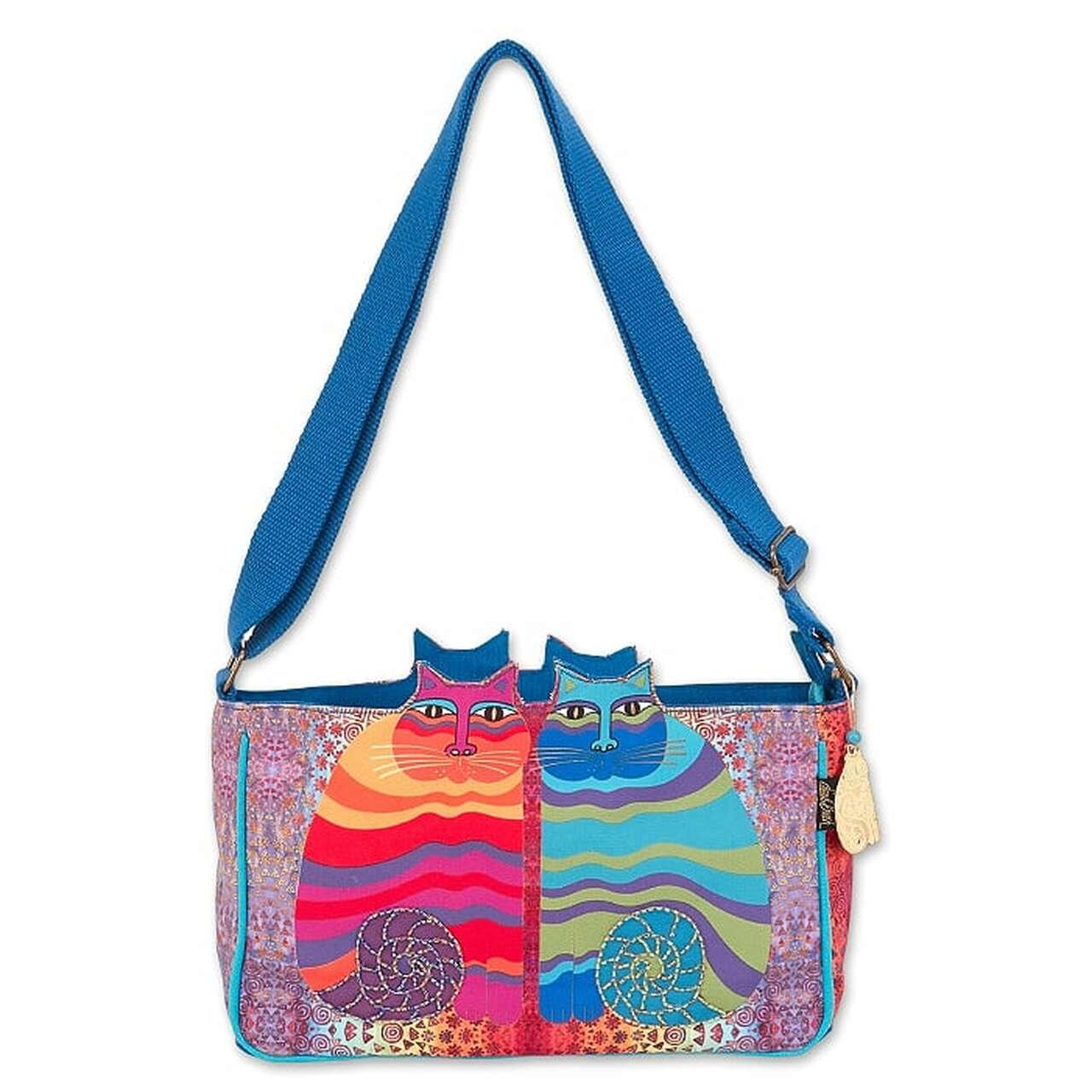 Rainbow Felines Cutout Medium Handbag