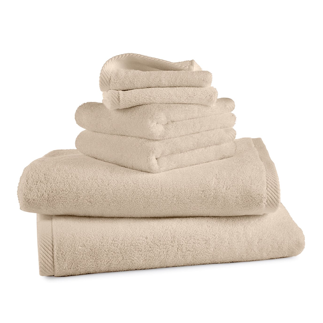 Izawa Highly Absorbent Tan 6 Piece Bath Towel Set