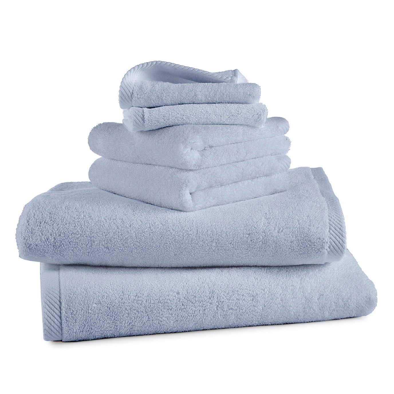 Izawa Highly Absorbent Light Blue 6 Piece Bath Towel Set