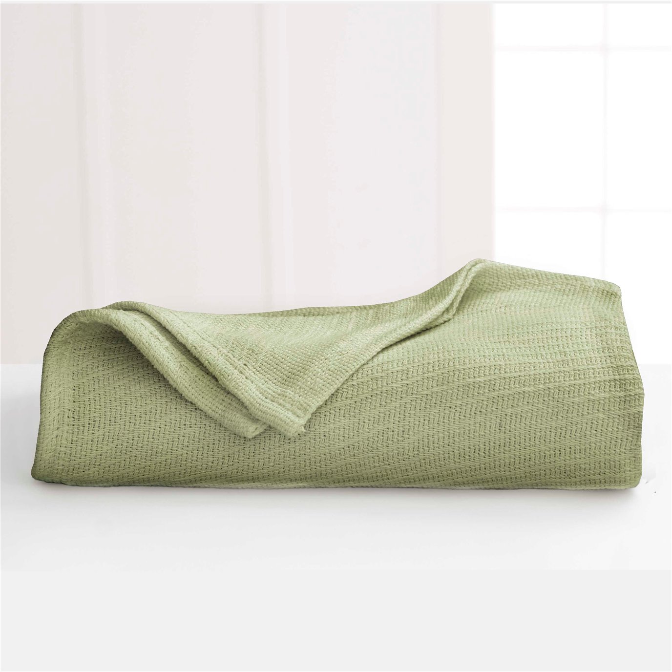 Martex Cotton Full/Queen Sage Blanket