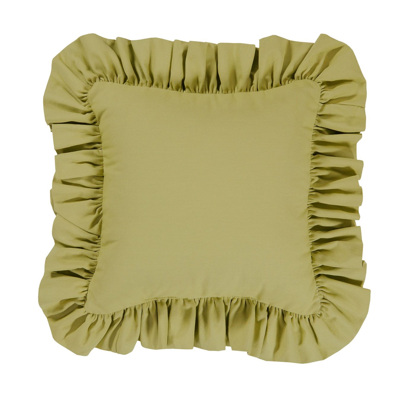 Kahlee Ruffled Square Pillow - Green