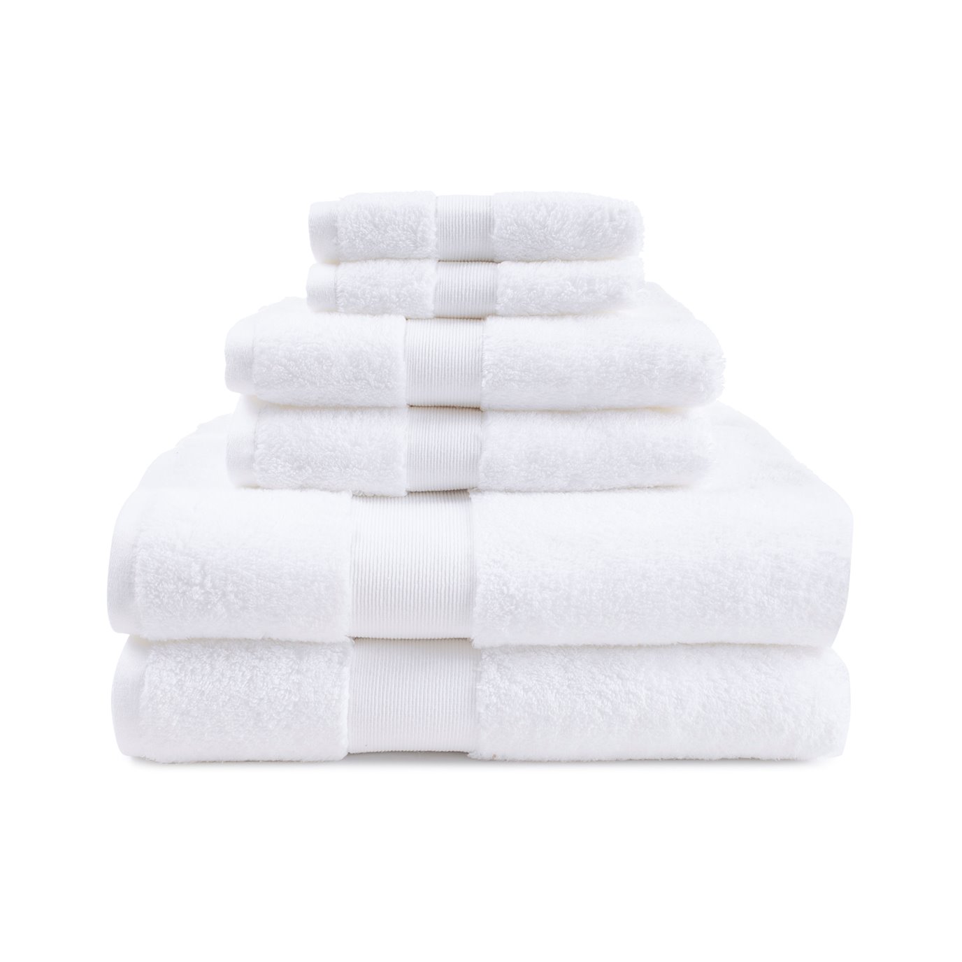 Martex Love Solid White 6 Piece Bath Towel Set