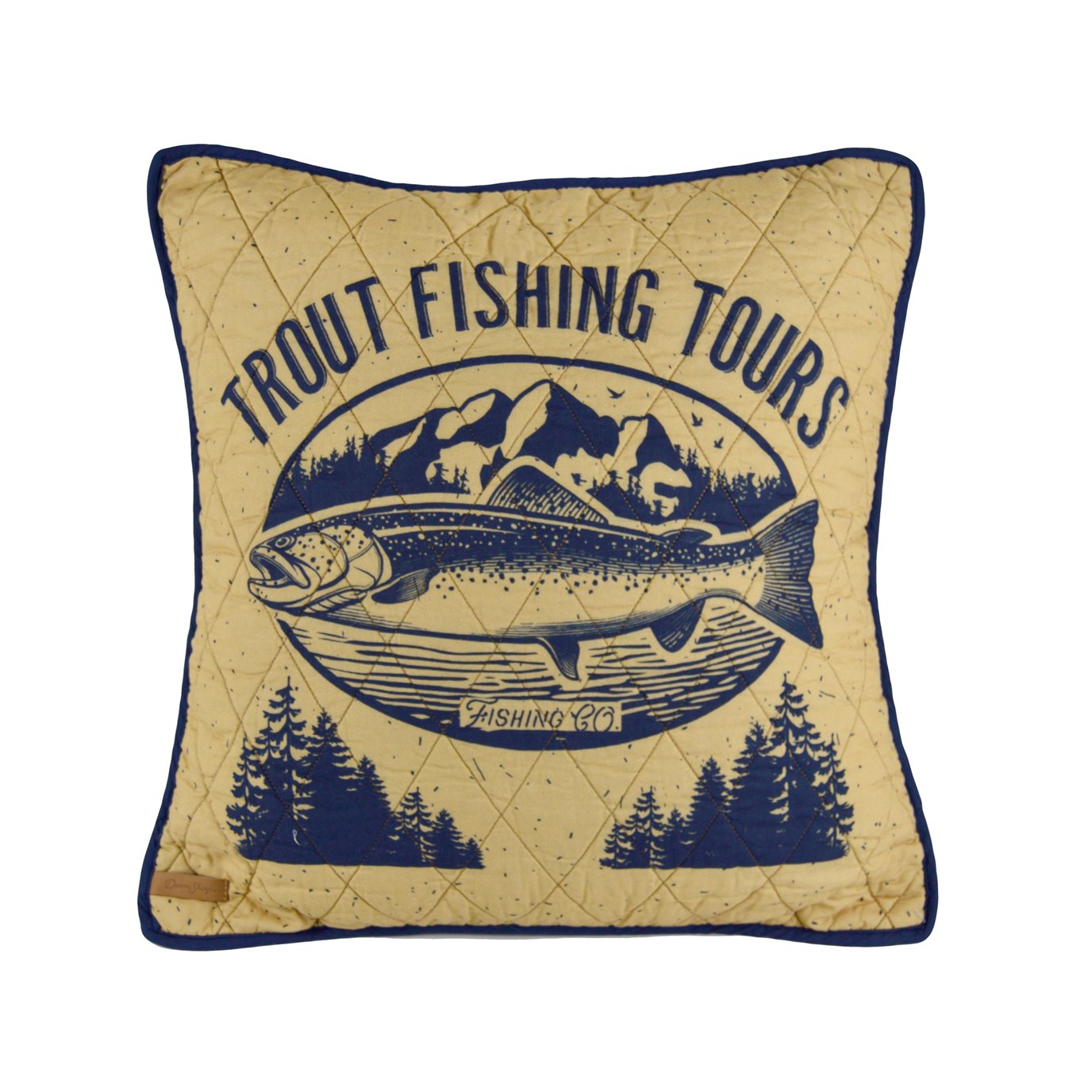 Lakehouse Trout Decorative Pillow