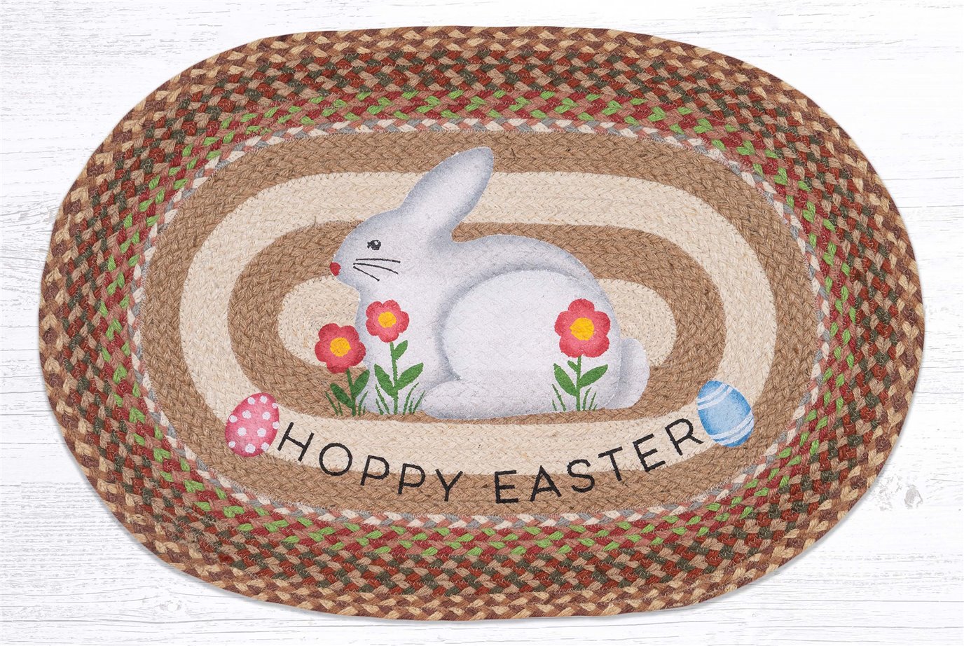 Easter Bunny Oval Rug 20"x30" by Earth Rugs