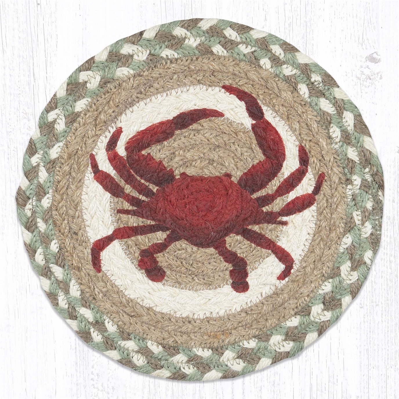 Crab Printed Round Trivet 10"x10"