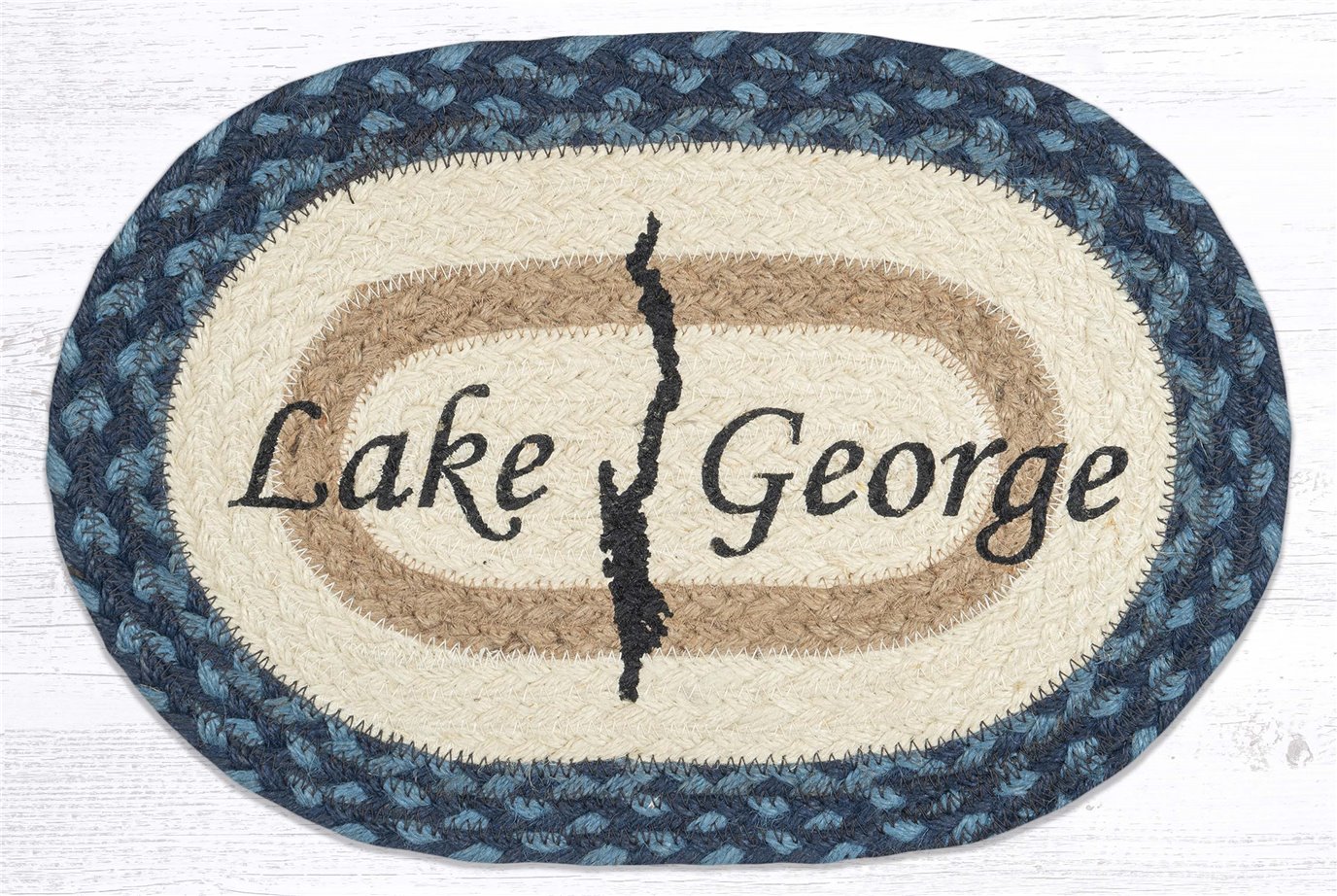 Lake George Printed Oval Swatch 10"x15"