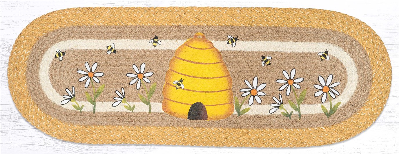 Beehive Oval Table Runner 13"x36"