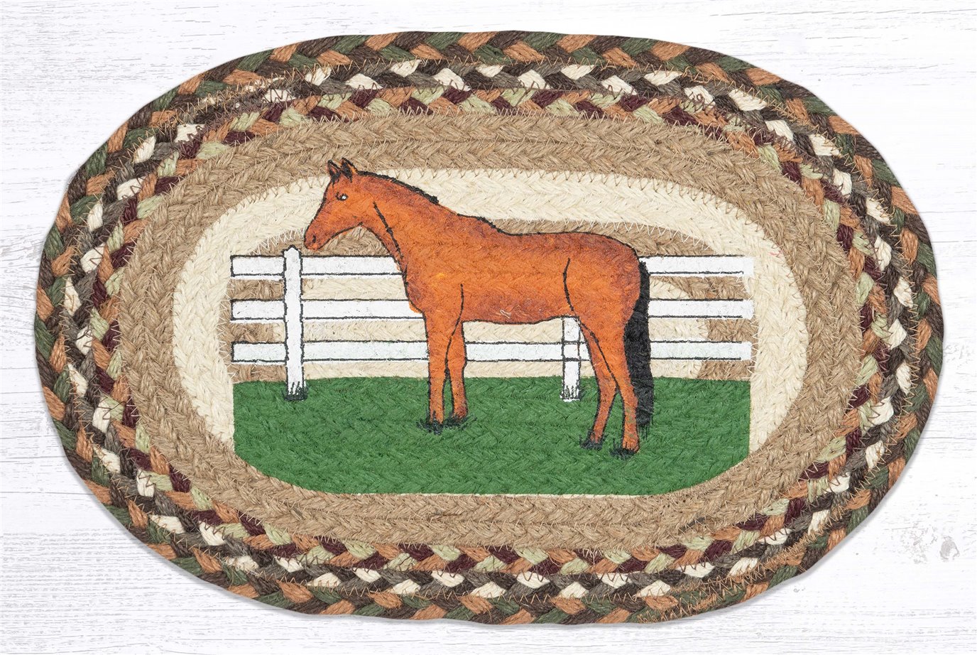 Horse Printed Oval Swatch 10"x15"