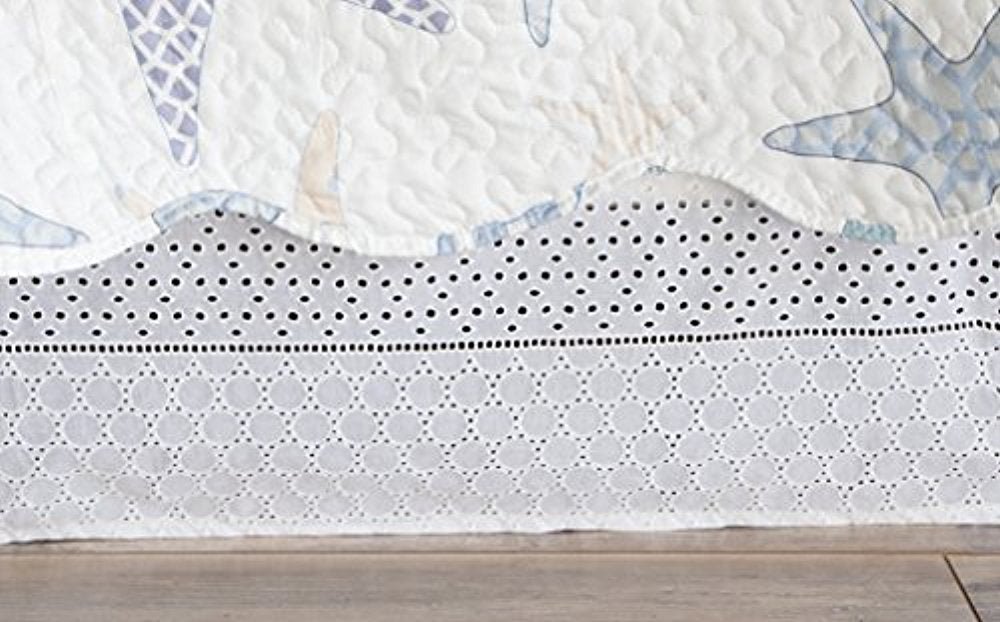 White eyelet crib skirt deals
