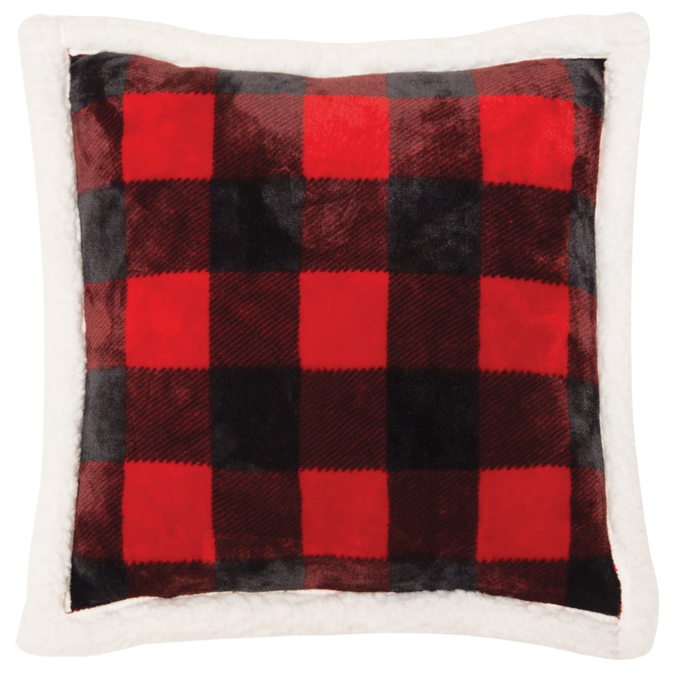Carstens Red Lumberjack Plaid Throw Pillow 18" x 18"