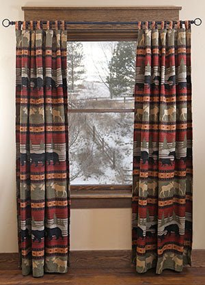 Carstens Ontario Wilderness Rustic Cabin Curtain Panels (Set of 2)
