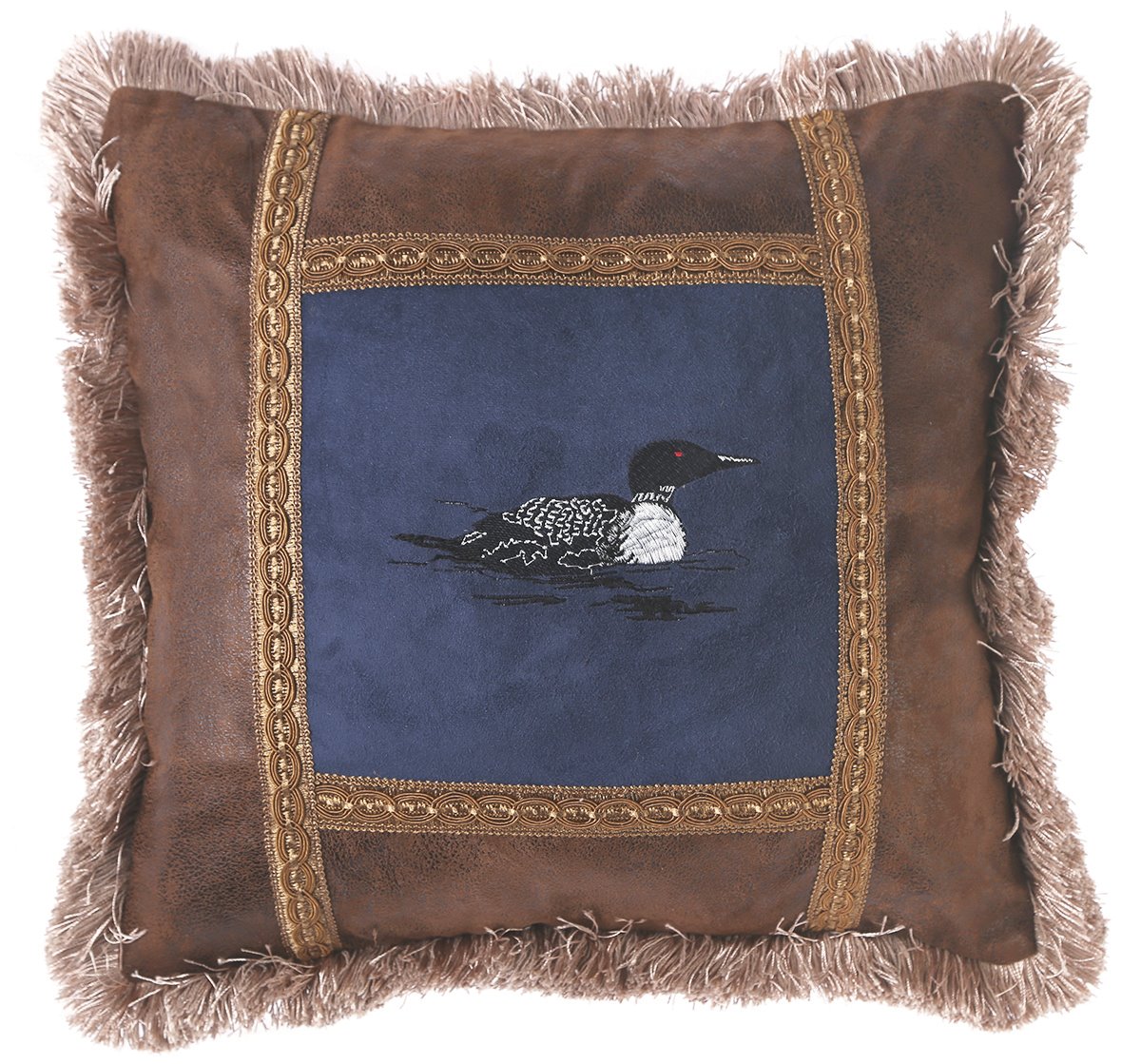 Carstens Loon Rustic Cabin Throw Pillow 18" x 18"
