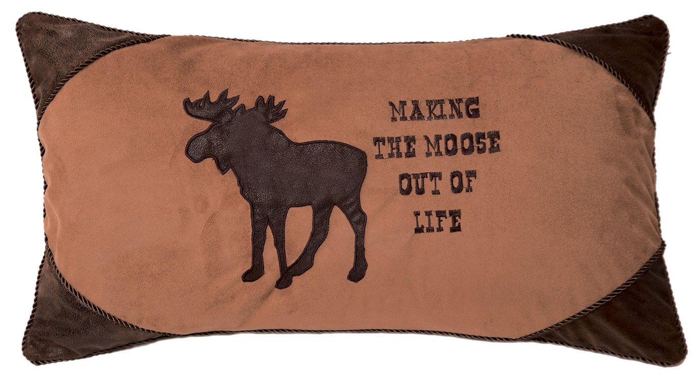 Carstens Making the Moose Out Of Life Throw Pillow 14" x 26"
