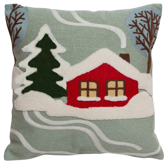 Cabin in the Woods Rustic Cabin Throw Pillow (Insert Included) 18" x 18"