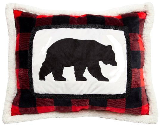 Lumberjack Bear Rustic Cabin Throw Pillow (Insert Included) 16" x 20"