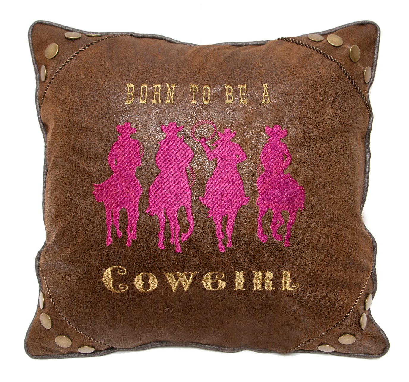 Born to Be a Cowgirl Pillow 18"x18"