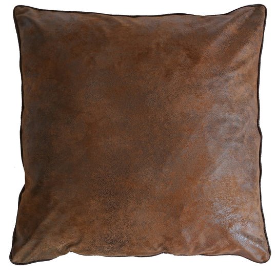 Carstens Wyoming Faux Leather Oversized Euro Pillow Cover 27" x 27"