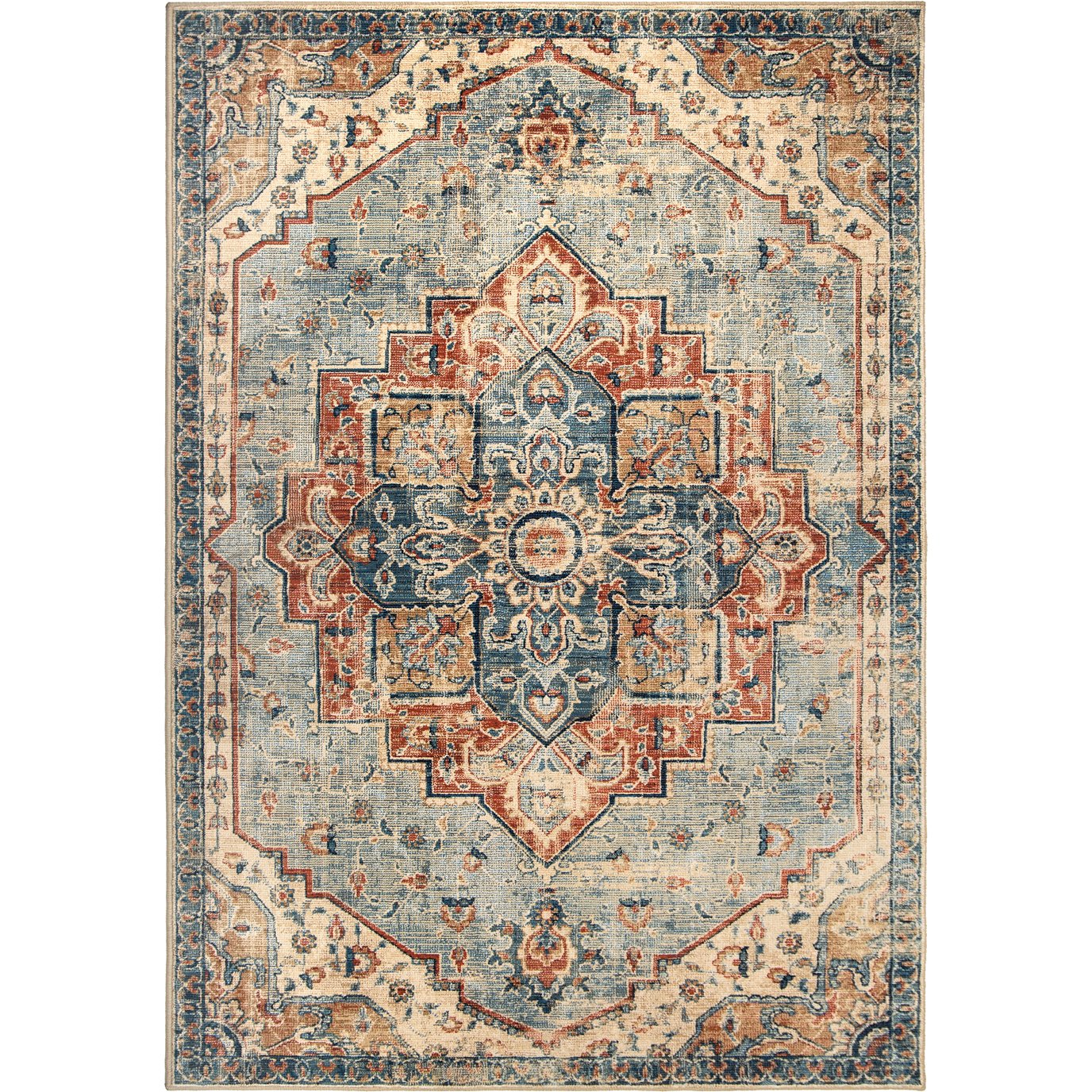King Fisher Pale Blue 6'7"x9'6" Rug