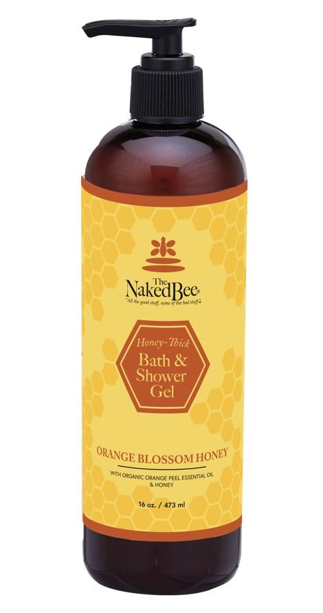 Naked Bee Orange Blossom Honey Velvety Smooth Body Wash 16 oz