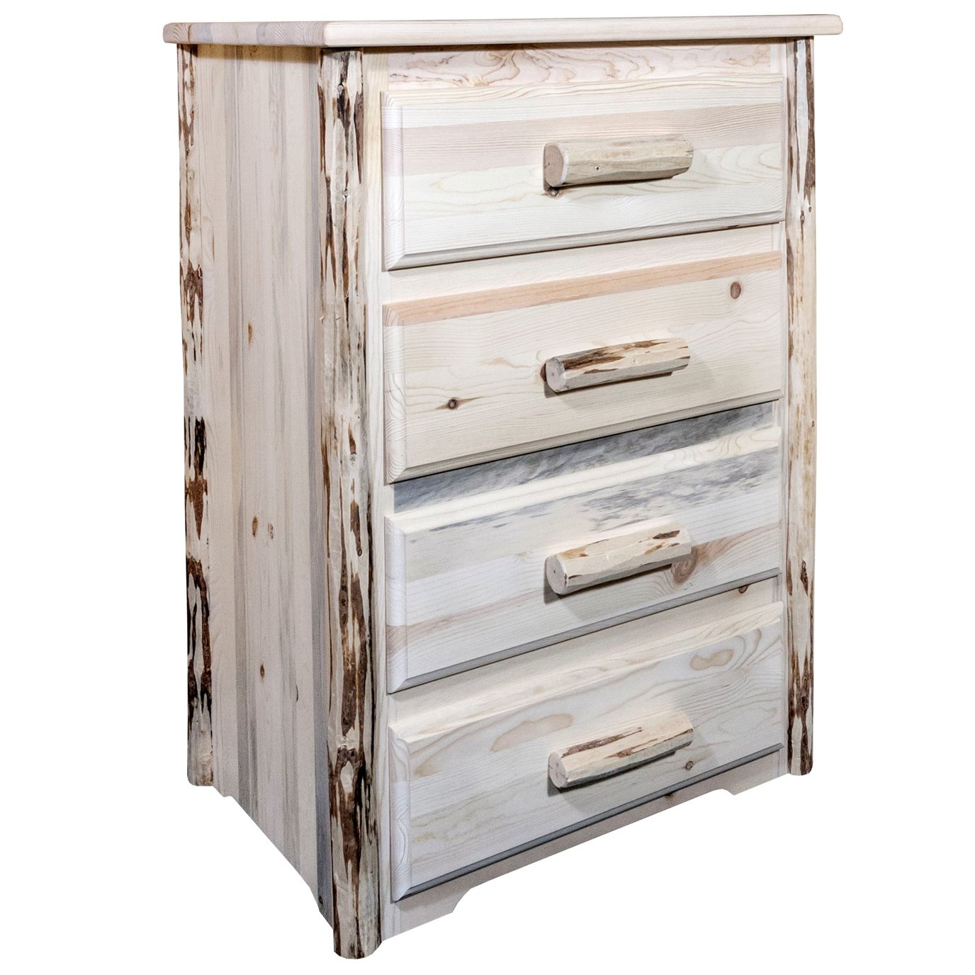 Montana 4 Drawer Chest of Drawers - Clear Lacquer Finish